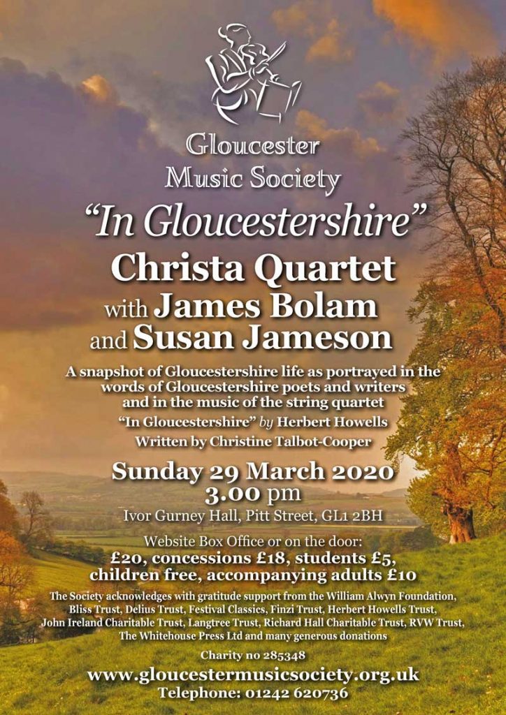 A poster for In Gloucestershire concert.