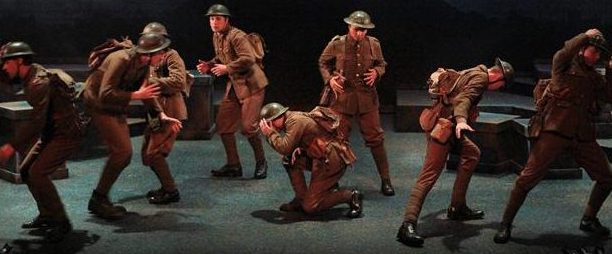 A photo of a scene in the play Will Harvey's War